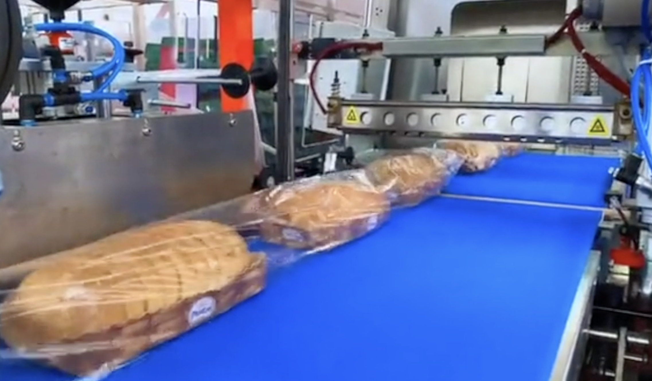 Empacadora en L con túnel de calor para piezas de pan sueltas o en bandejas